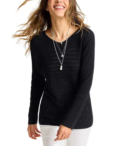 Tommy Bahama Jewel Bay Sequin V-neck Sweater In Black