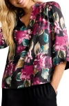 Tommy Bahama Jeweled Blooms Silk Top In Multi