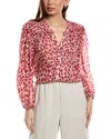 Tommy Bahama Jeweled Jaguar Pintuck Button-up Shirt In Brown