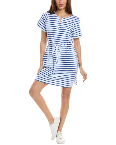 Tommy Bahama Jovanna Stripe Zip Front Mini Dress In Blue