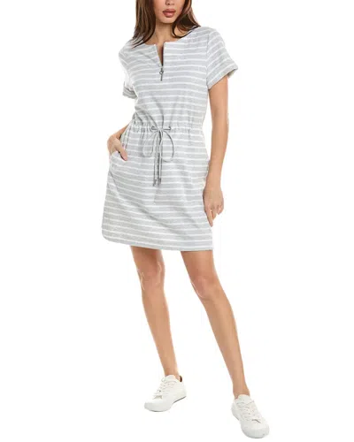 Tommy Bahama Jovanna Stripe Zip Front Mini Dress In Grey