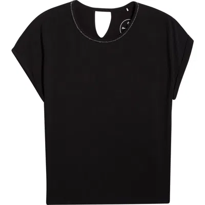 Tommy Bahama Kauai Caviar Beaded Collar T-shirt In Black