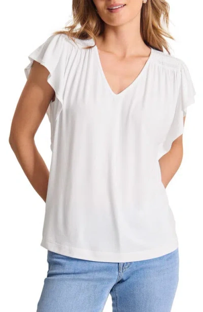 Tommy Bahama Kauai Flutter Sleeve T-shirt In White