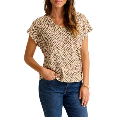 Tommy Bahama Kauai Gemstone Geo V-neck T-shirt In Gold