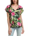 Tommy Bahama Grand Villa Talulla Silk Shirt In Black