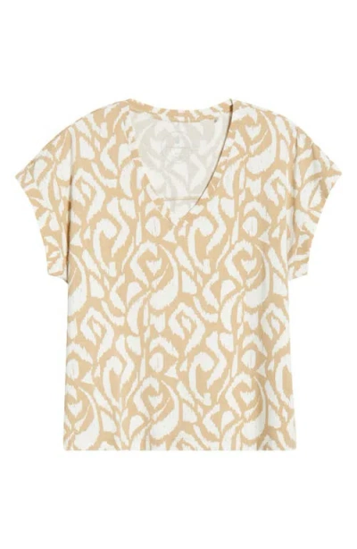 Tommy Bahama Kauai Inlet Ikat Print V-neck T-shirt In Multi