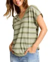 Tommy Bahama Kauai Island Voyage Stripe V-neck T-shirt In Brown