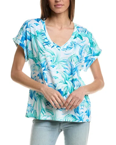 Tommy Bahama Kauai Legendary Leaves V-neck T-shirt In White