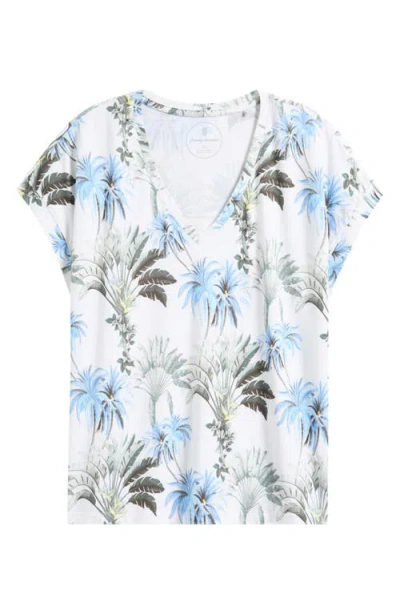 Tommy Bahama Kauai Palisade Palms V-neck T-shirt In Blue