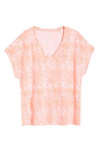 Tommy Bahama Kauai Palm Bay Tree Cotton Blend Jersey T-shirt In Pink