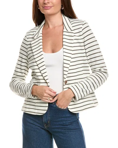 Tommy Bahama Knit Pique Stripe Blazer In White