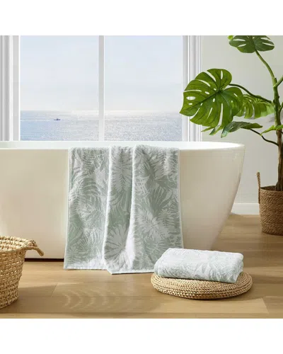 Tommy Bahama Lago Palm 2-ply Combed Cotton Jacquard Towel Set In Green