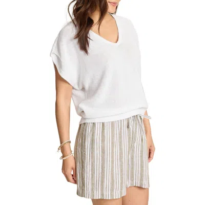 Tommy Bahama Lakes Edge Linen & Cotton Blend Sweater In White