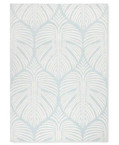 Tommy Bahama Lanai Outdoor 40479 5'2x7'2 Area Rug In Blue Ivory