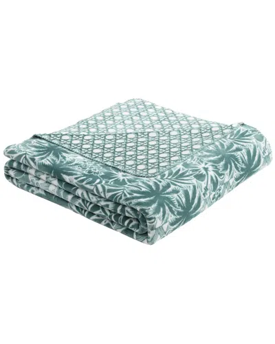 TOMMY BAHAMA TOMMY BAHAMA LANIKAI FRONDS COCO FLANNEL BLANKET