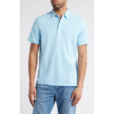 Tommy Bahama Laurito Beach Cotton & Linen Polo In Dark Tile Heather