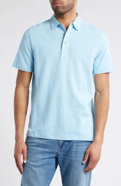 Tommy Bahama Laurito Beach Cotton Polo In Blue Tile Heather
