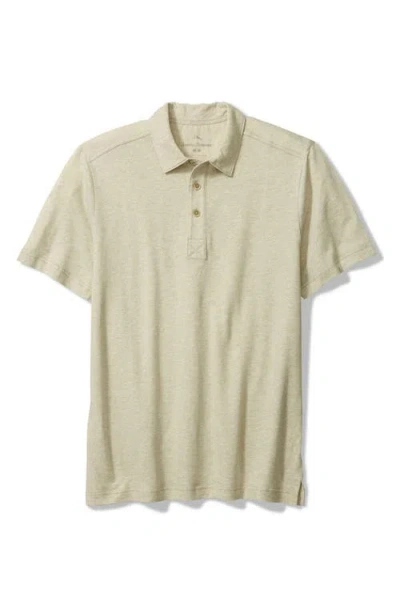 Tommy Bahama Laurito Beach Cotton Polo In Khaki Heather