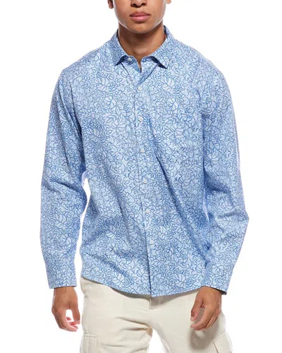 Tommy Bahama Lazlo Seaside Soiree Silk-blend Shirt In Blue