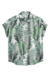 Tommy Bahama Leaf Of Luxury Short Sleeve Silk Button-up Shirt In Coconut