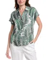 Tommy Bahama Leaf Of Luxury Silk Camp Shirt In Green