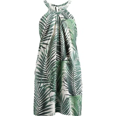 TOMMY BAHAMA TOMMY BAHAMA LEAF OF LUXURY SLEEVELESS SILK DRESS