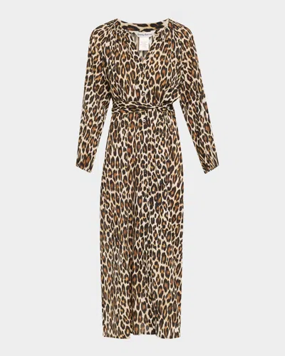 Tommy Bahama Leopard Maxi Dress Coverup In Black