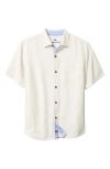 Tommy Bahama Let's Meet For Drinks Short Sleeve Silk Button-up Shirt In Continental