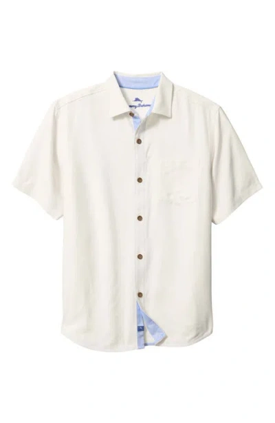 Tommy Bahama Let's Meet For Drinks Short Sleeve Silk Button-up Shirt In Continental