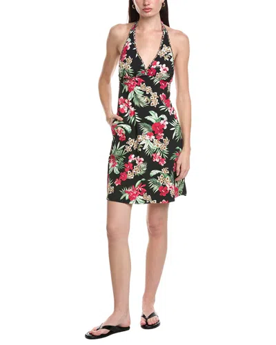 Tommy Bahama Lily Cat Halter Spa Dress In Black