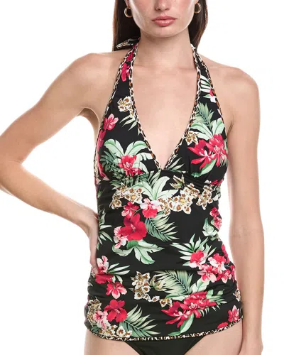 Tommy Bahama Lily Cat Halter Tankini In Black