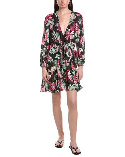 Tommy Bahama Lily Cat Open Front Tunic In Black