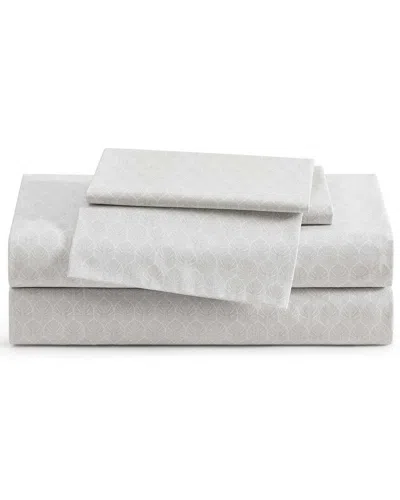 Tommy Bahama Line Palms Cotton Percale Sheet Set In Gray