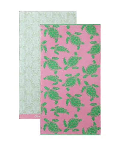 Tommy Bahama Linear Palms Printed Cotton 2-pc. Beach Towel Set, 72" X 36"