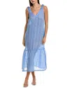 Tommy Bahama Linen-blend Midi Dress In Blue