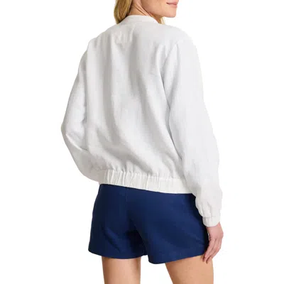 Tommy Bahama Linen Bomber Jacket In Mare