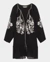 Tommy Bahama Linen Gauze Tunic Dress In Black
