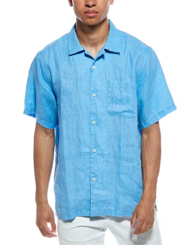 Tommy Bahama Linen Sea Glass Camp Woven Shirt In Blue