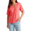 Tommy Bahama Linnea Placket Linen T-shirt