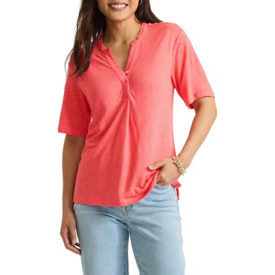 Tommy Bahama Linnea Placket Linen T-shirt