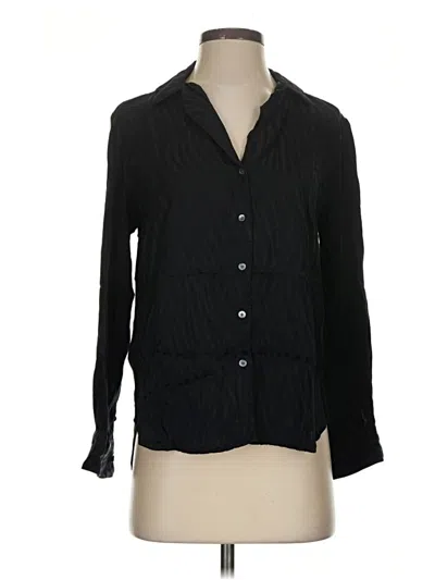 Pre-owned Tommy Bahama Long Sleeve Blouse In Black
