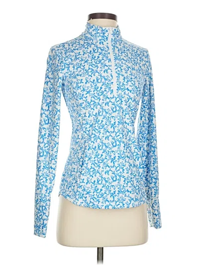 Pre-owned Tommy Bahama Long Sleeve Blouse In Blue