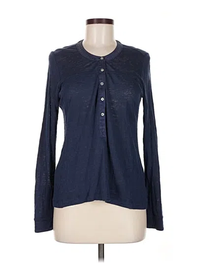 Pre-owned Tommy Bahama Long Sleeve Blouse In Blue