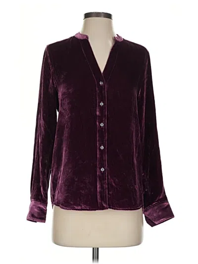 Pre-owned Tommy Bahama Long Sleeve Blouse In Burgundy