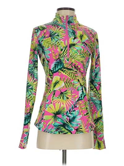 Pre-owned Tommy Bahama Long Sleeve Blouse In Green