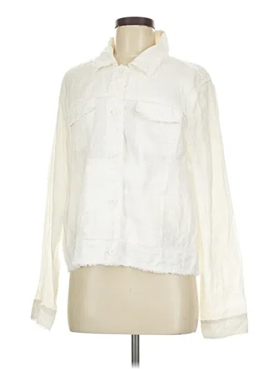 Pre-owned Tommy Bahama Long Sleeve Blouse In Ivory