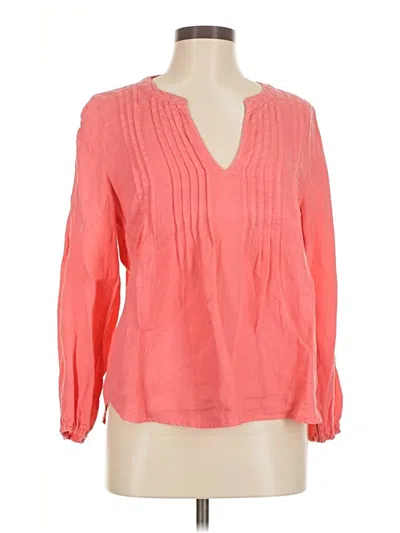 Pre-owned Tommy Bahama Long Sleeve Blouse In Pink