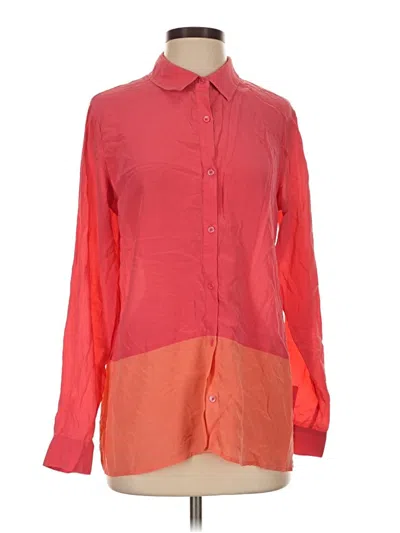 Pre-owned Tommy Bahama Long Sleeve Blouse In Red