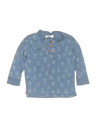 Pre-owned Tommy Bahama Kids' Long Sleeve Button Down Shirt In Blue