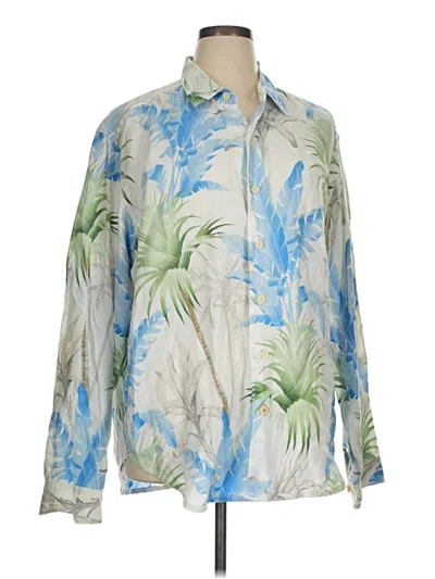 Pre-owned Tommy Bahama Long Sleeve Button Down Shirt In Blue